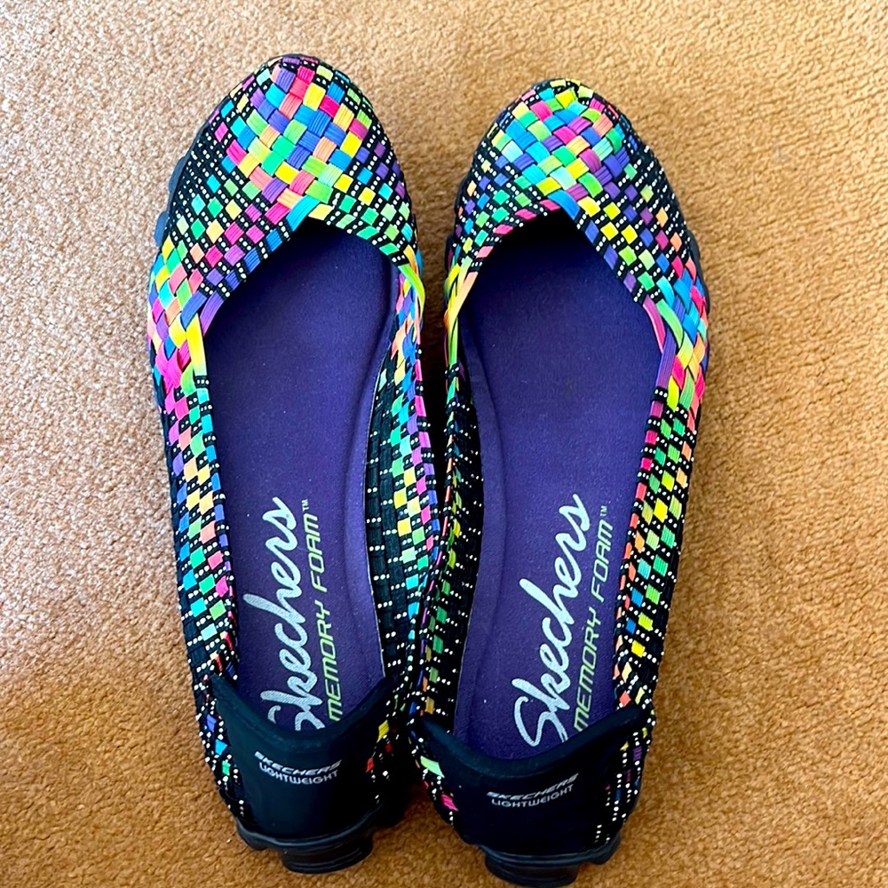 Skechers multicolor memory foam flats